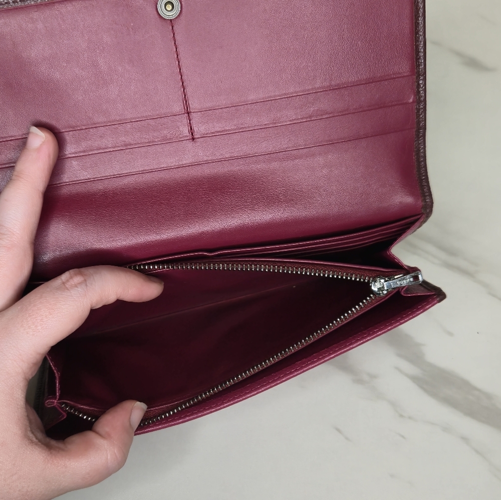 Loewe Anagram Raspberry Pink Leather Long Wallet - Picture 11 of 12